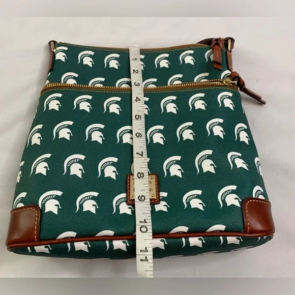 Dooney and Bourke Michigan State University MSU double zip crossbody bag wallet